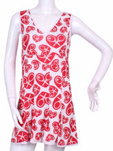 Load image into Gallery viewer, Random Heart on White Angelina Tennis Dress - I LOVE MY DOUBLES PARTNER!!!
