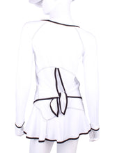Load image into Gallery viewer, Tie Back Tee Long Sleeve White - I LOVE MY DOUBLES PARTNER!!!
