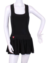 Load image into Gallery viewer, Mesh on Black Sandra Dee Tennis Dress - I LOVE MY DOUBLES PARTNER!!!
