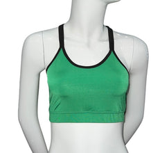 Load image into Gallery viewer, Green + Black Trim LOVE U Bra - I LOVE MY DOUBLES PARTNER!!!
