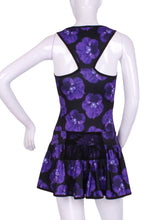 Load image into Gallery viewer, Purple Pansy Sandra Dee Tennis Dress - I LOVE MY DOUBLES PARTNER!!!
