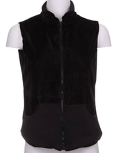 Load image into Gallery viewer, Soft Black on Black Velvet Reversible Vest - I LOVE MY DOUBLES PARTNER!!!
