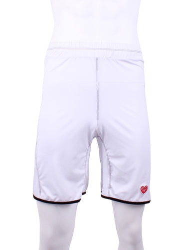 This is our limited edition Short Men’s Shorts White.  This piece has a silky and soft fabric.   We make these in very small quantities - by design.  Unique.  Luxurious.  Comfortable.  Cool.  Fun.