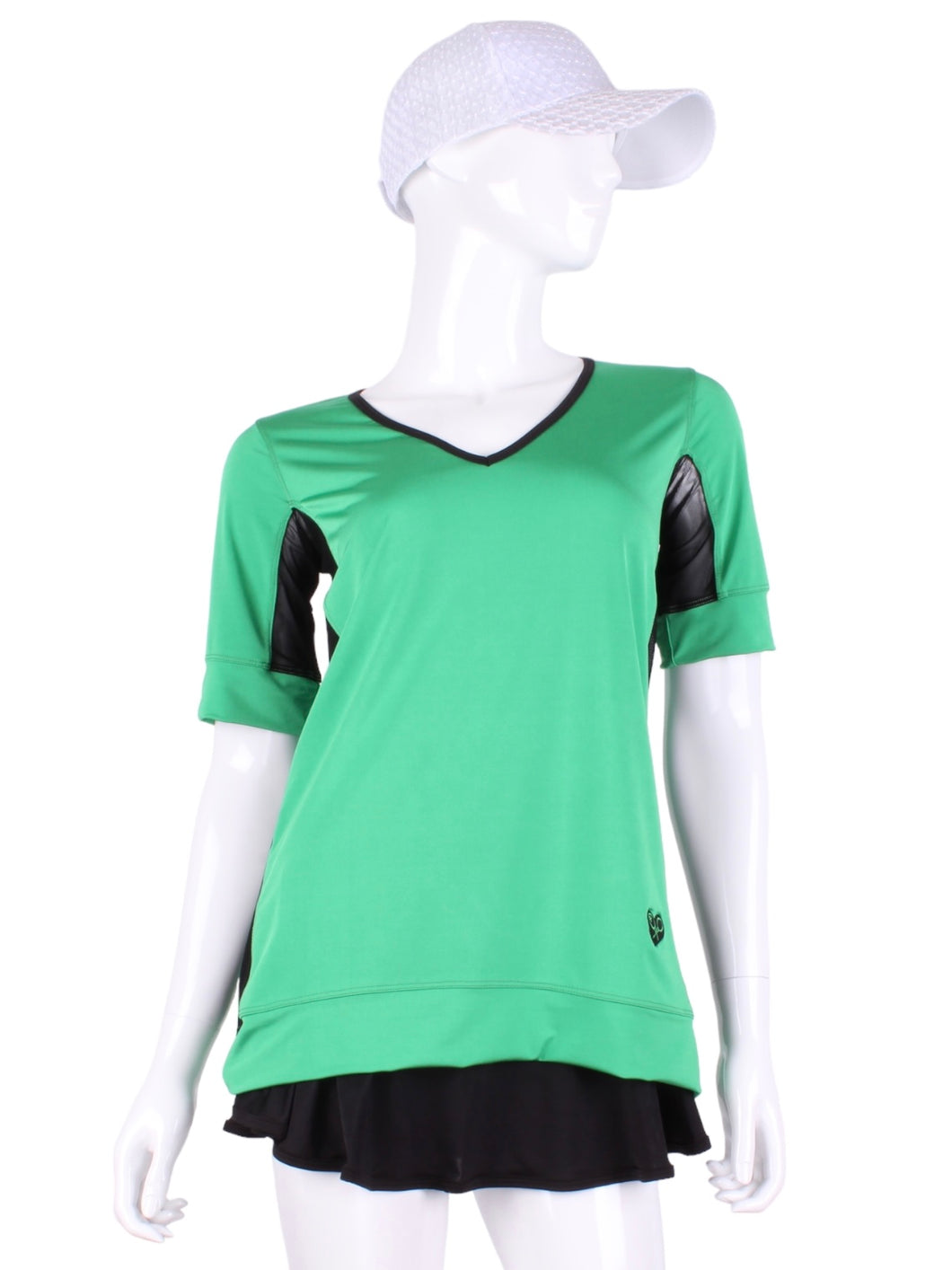 Green Baggy Vee Tee. The very comfortable Baggy Vee Tee is so cool and easy to wear.  The sides are cool airy mesh to allow for 